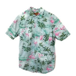 Flamingo Palm Red Camel Medium Hawaiian Shirt